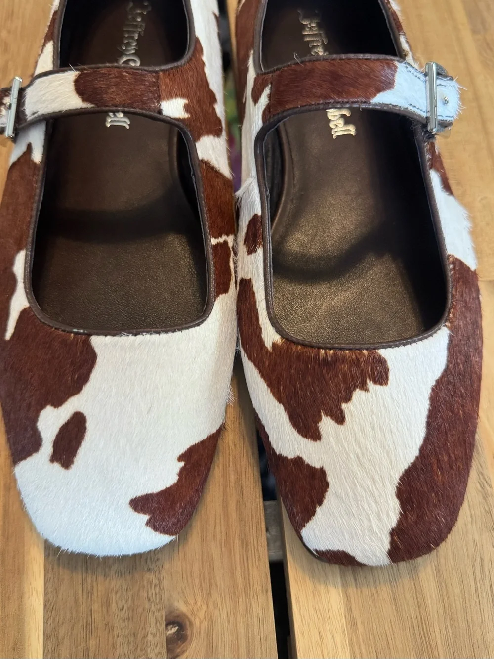 Jeffrey Campbell x Anthropologie Elise Calf Hair Mary Jane Flats NEW - Picture 6 of 6